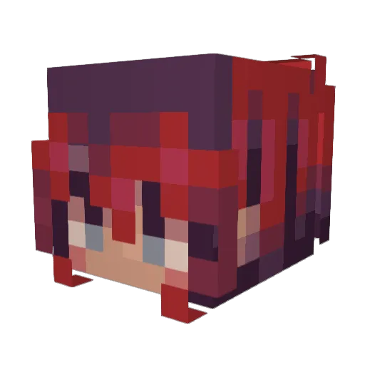 mnezja Minecraft avatar head, 3D render