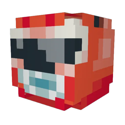 mnfrdrsh Minecraft avatar head, 3D render
