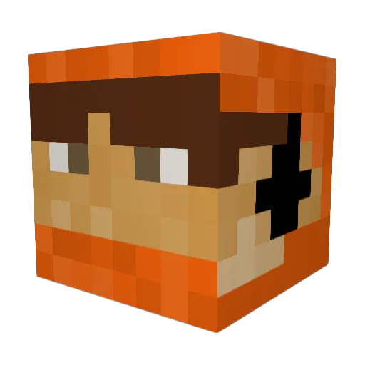 mnjac Minecraft avatar head, 3D render