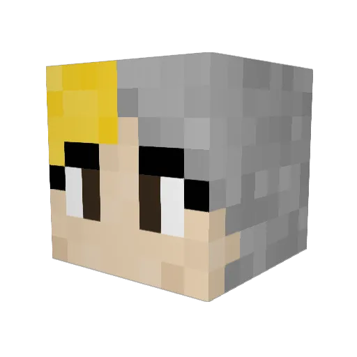 mnk101 Minecraft avatar head, 3D render