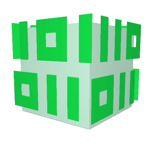 mnlc Minecraft avatar head, 3D render