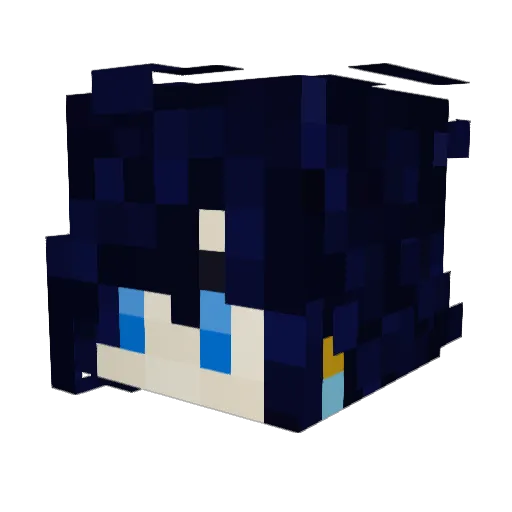 mnmfox Minecraft avatar head, 3D render