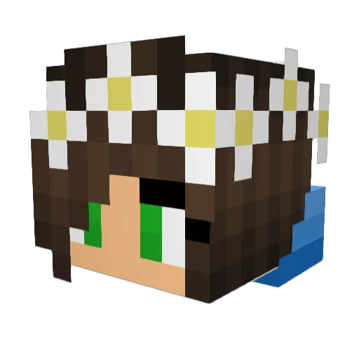 mnmherobrine Minecraft avatar head, 3D render