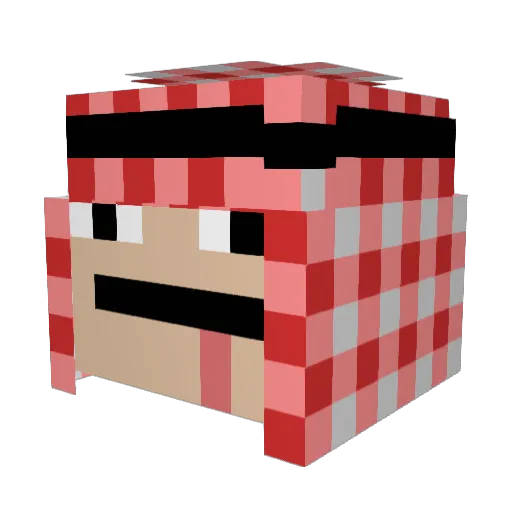 mnv41 Minecraft avatar head, 3D render