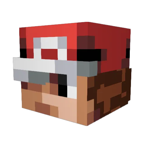mnzi Minecraft avatar head, 3D render