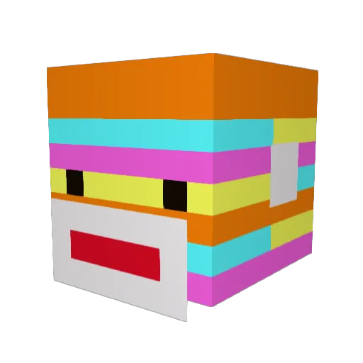 mo0gcity Minecraft avatar head, 3D render