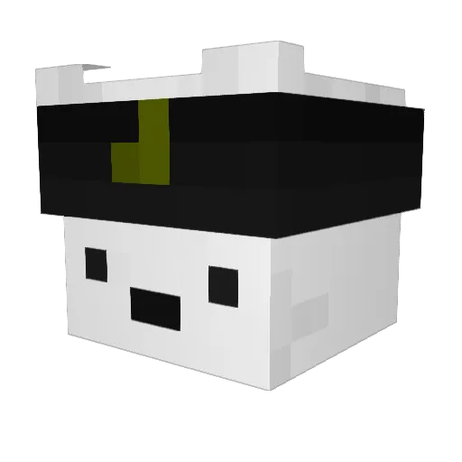 mo1ed Minecraft avatar head, 3D render