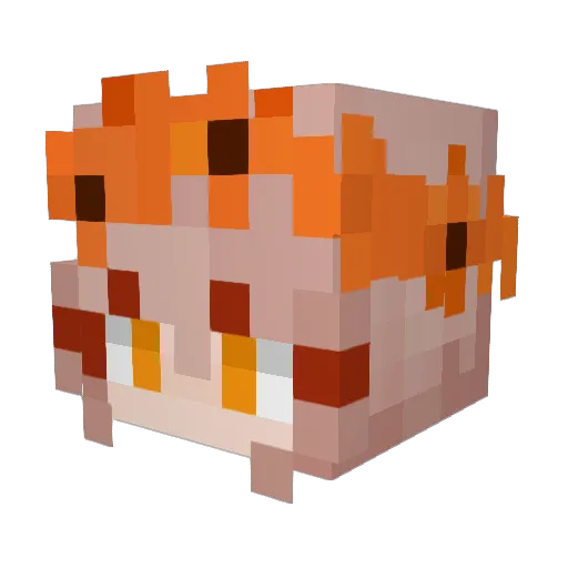 mo2e Minecraft avatar head, 3D render