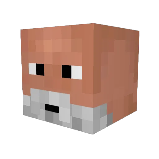 mo5es22 Minecraft avatar head, 3D render