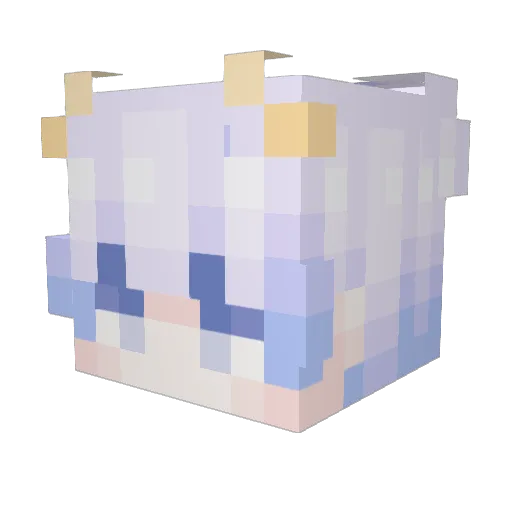 mo____ran Minecraft avatar head, 3D render