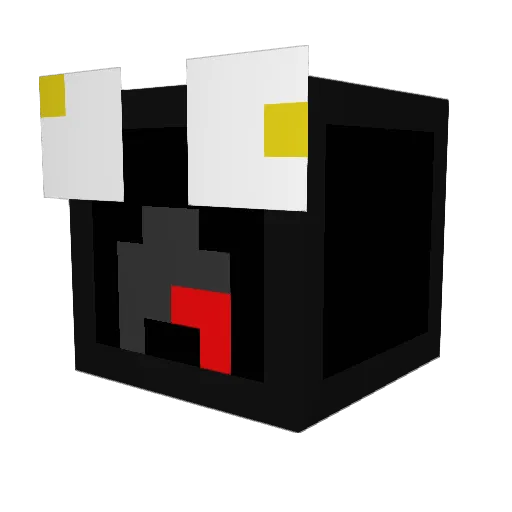 mo_ko Minecraft avatar head, 3D render