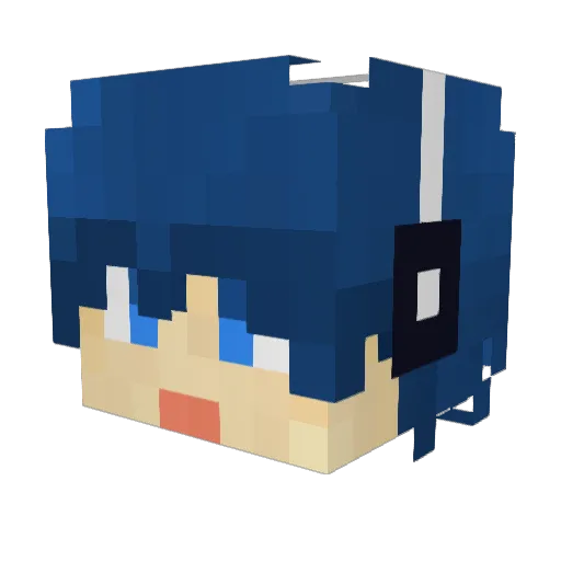 mo_ling0 Minecraft avatar head, 3D render