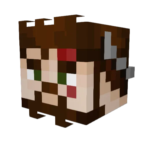 moafz Minecraft avatar head, 3D render