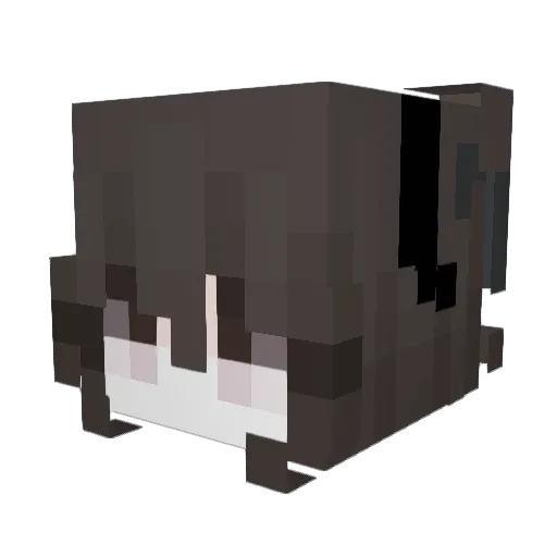 moanable Minecraft avatar head, 3D render