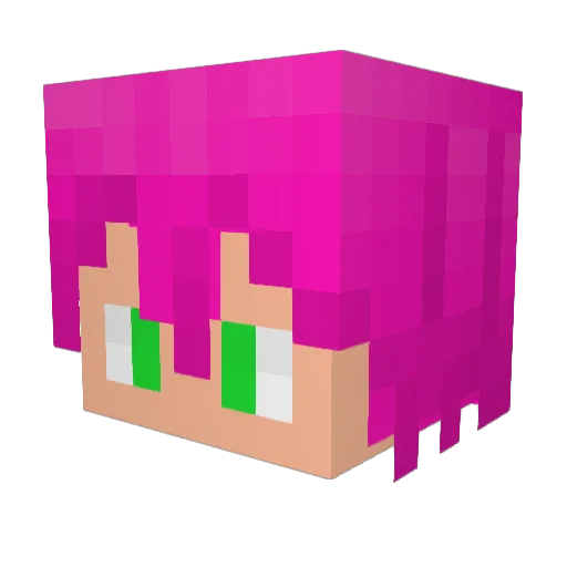 moashii Minecraft avatar head, 3D render