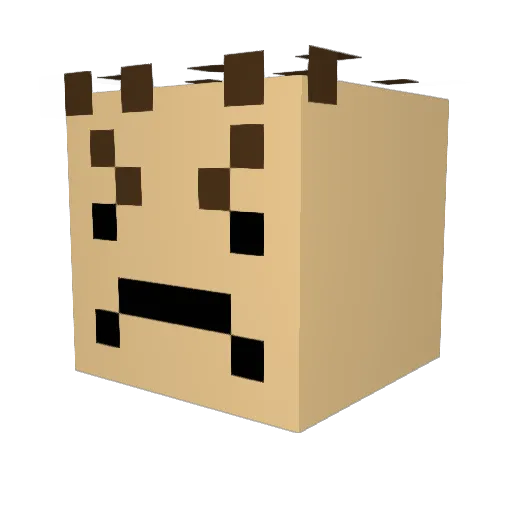 moatato Minecraft avatar head, 3D render