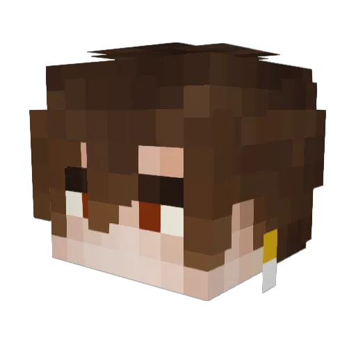 mobaishan Minecraft avatar head, 3D render