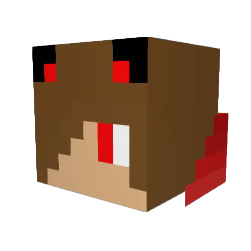 mobcat40 Minecraft avatar head, 3D render
