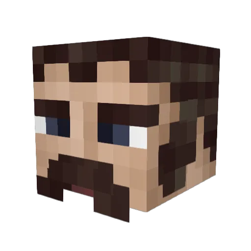 mobirdsall Minecraft avatar head, 3D render