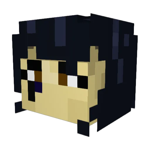 mobiusouan Minecraft avatar head, 3D render