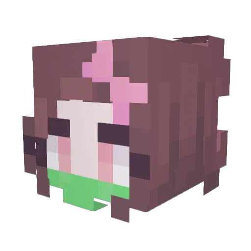 mobmobC Minecraft avatar head, 3D render