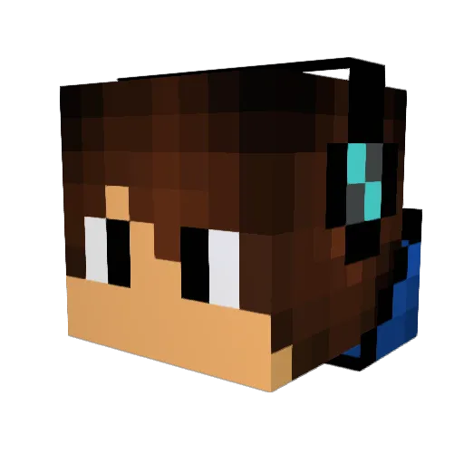 mobslayer522 Minecraft avatar head, 3D render