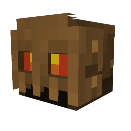 mobsterer Minecraft avatar head, 3D render