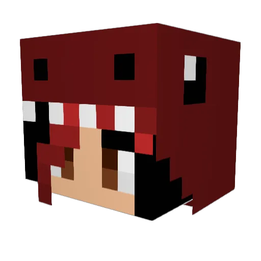 moca14 Minecraft avatar head, 3D render