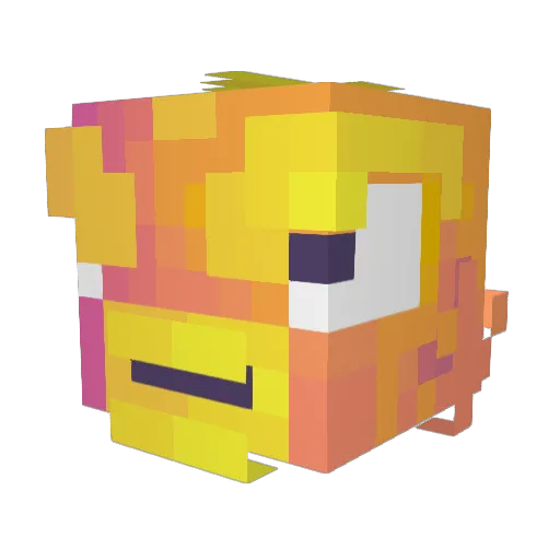 mocarekk Minecraft avatar head, 3D render