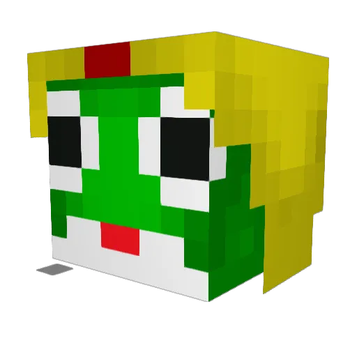 moccahan Minecraft avatar head, 3D render