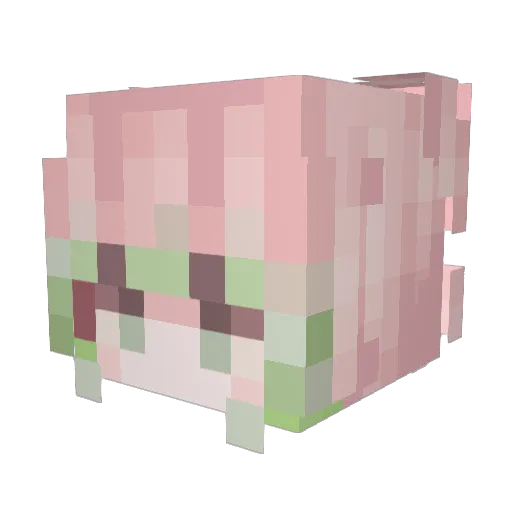 mocchiimo Minecraft avatar head, 3D render