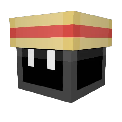 mocdy Minecraft avatar head, 3D render