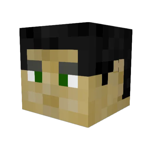 mocealpha Minecraft avatar head, 3D render