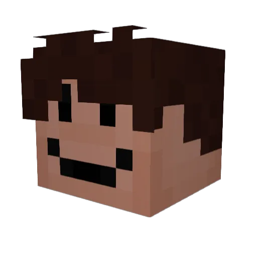 mochabrews Minecraft avatar head, 3D render