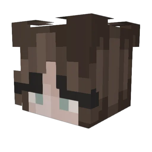 mochabun_ Minecraft avatar head, 3D render