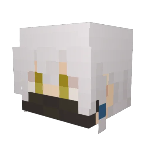 mocharou Minecraft avatar head, 3D render