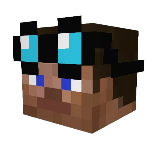 mochate Minecraft avatar head, 3D render