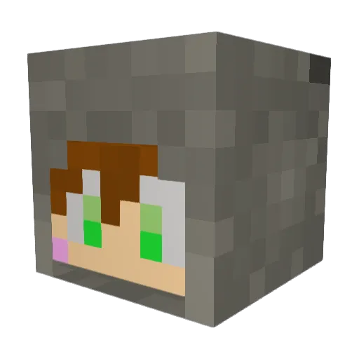 mochi_06 Minecraft avatar head, 3D render