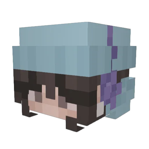 mochidonu Minecraft avatar head, 3D render