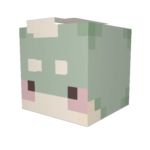 mochihiroo Minecraft avatar head, 3D render