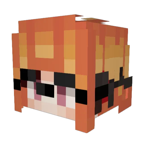 mochiitsuu Minecraft avatar head, 3D render