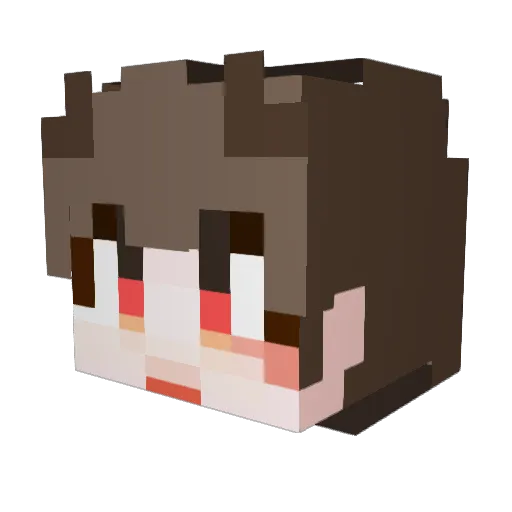mochijun Minecraft avatar head, 3D render