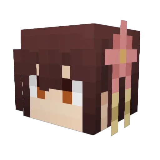 mochiko016 Minecraft avatar head, 3D render