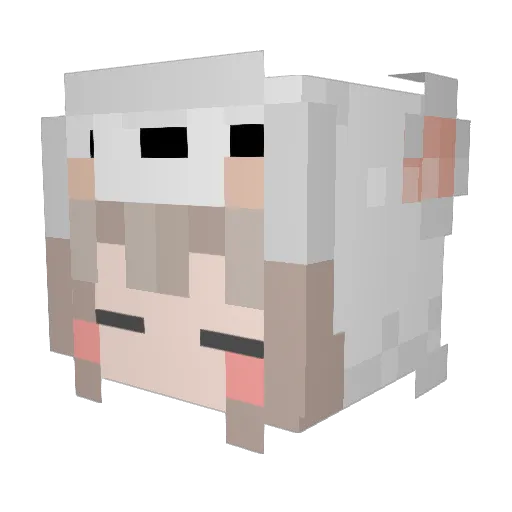 mochilon Minecraft avatar head, 3D render
