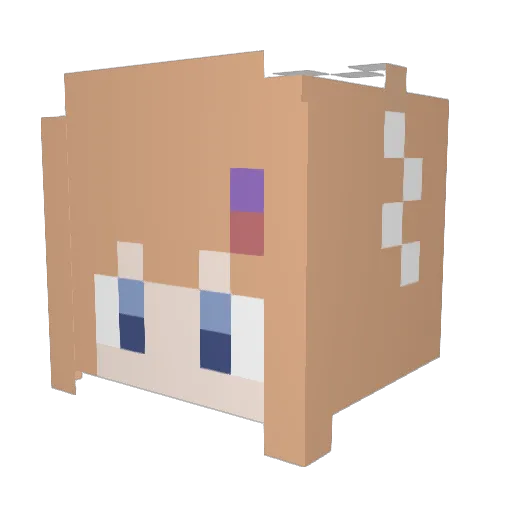 mochimimi Minecraft avatar head, 3D render