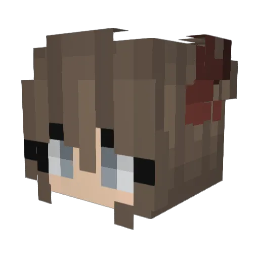 mochitaroko Minecraft avatar head, 3D render
