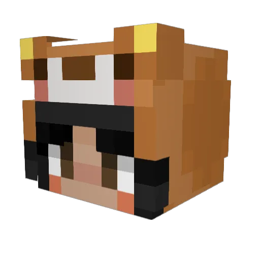 mochitoes Minecraft avatar head, 3D render