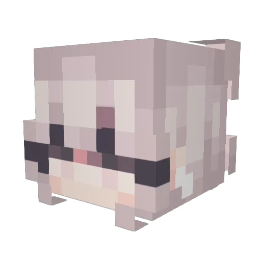 mochou_ Minecraft avatar head, 3D render