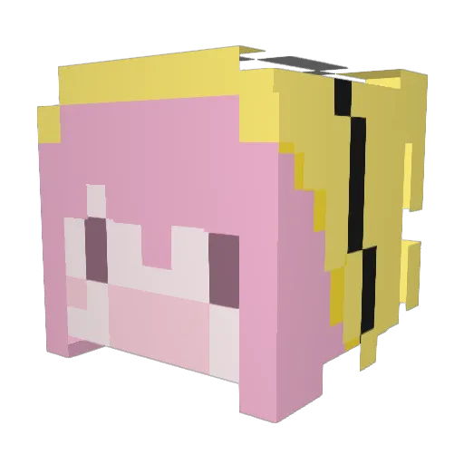mochuu2 Minecraft avatar head, 3D render