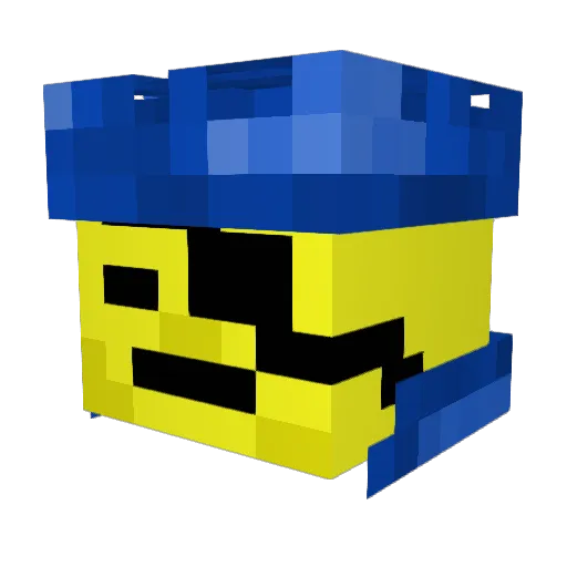 mocnyspust Minecraft avatar head, 3D render